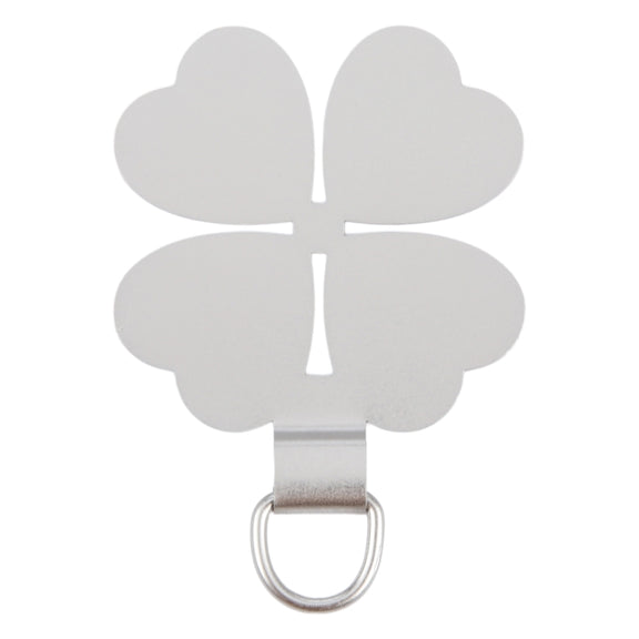 Four-leaf Metal Mobile Phone Lanyard Fixing Gasket(Silver)