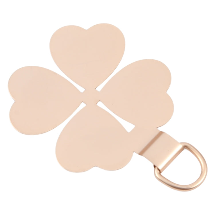 Four-leaf Metal Mobile Phone Lanyard Fixing Gasket(Gold)