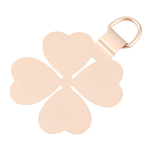 Four-leaf Metal Mobile Phone Lanyard Fixing Gasket(Gold)