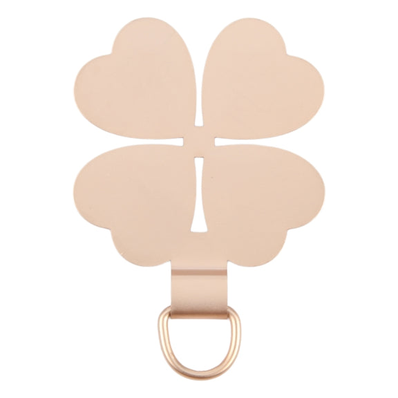 Four-leaf Metal Mobile Phone Lanyard Fixing Gasket(Gold)