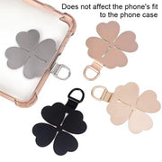 Four-leaf Metal Mobile Phone Lanyard Fixing Gasket(Silver)