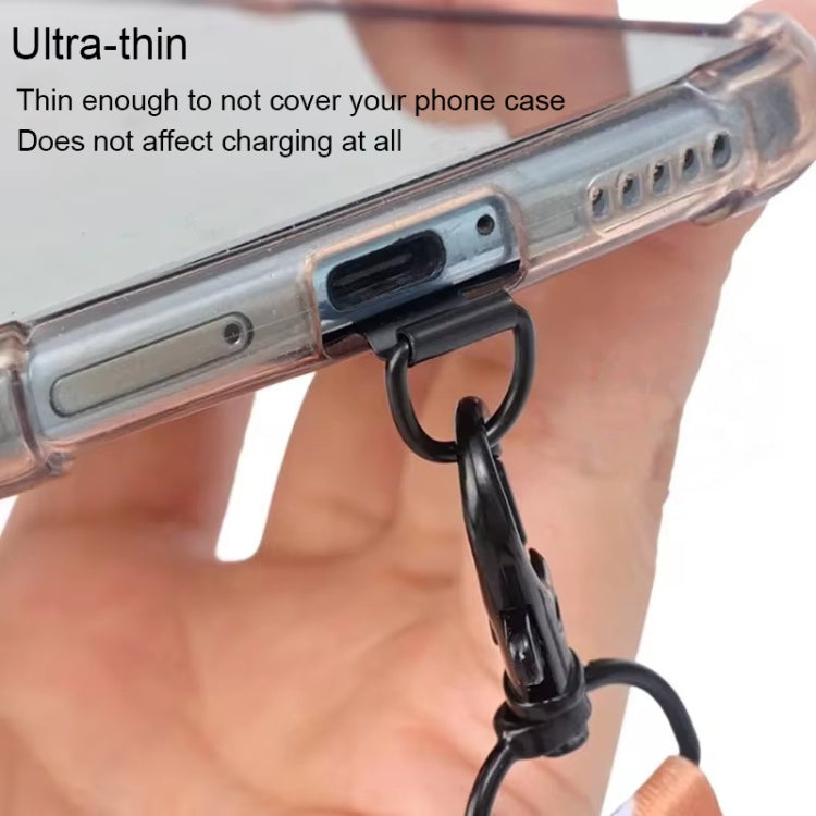 Four-leaf Metal Mobile Phone Lanyard Fixing Gasket(Rose Gold)
