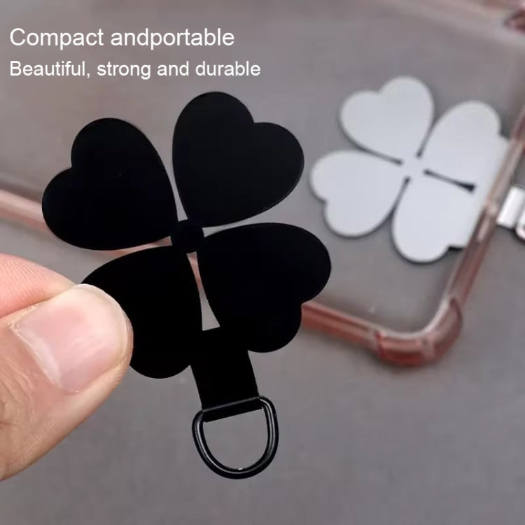 Four-leaf Metal Mobile Phone Lanyard Fixing Gasket(Rose Gold)