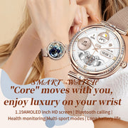 NX17 Pro 1.19 inch AMOLED Screen Silicone Strap Smart Watch, Support Wellness Tracking / Bluetooth Call(Gold)