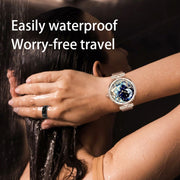 NX17 Pro 1.19 inch AMOLED Screen Silicone Strap Smart Watch, Support Wellness Tracking / Bluetooth Call(Gold)