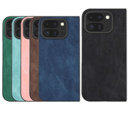 For Google Pixel 9 Pro Fold Black Frame PU Leather Full Coverage Phone Case(Coffee)