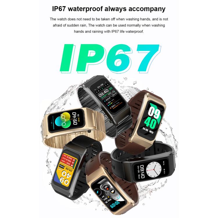 B7 Pro 1.5 inch 2 in 1 Bluetooth Earphone Silicone Strap Smart Watch, Support Heart Rate / Sleep Monitoring(Black)