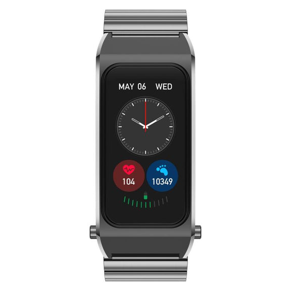 B7 Pro 1.5 inch 2 in 1 Bluetooth Earphone Silicone Strap Smart Watch, Support Heart Rate / Sleep Monitoring(Black)