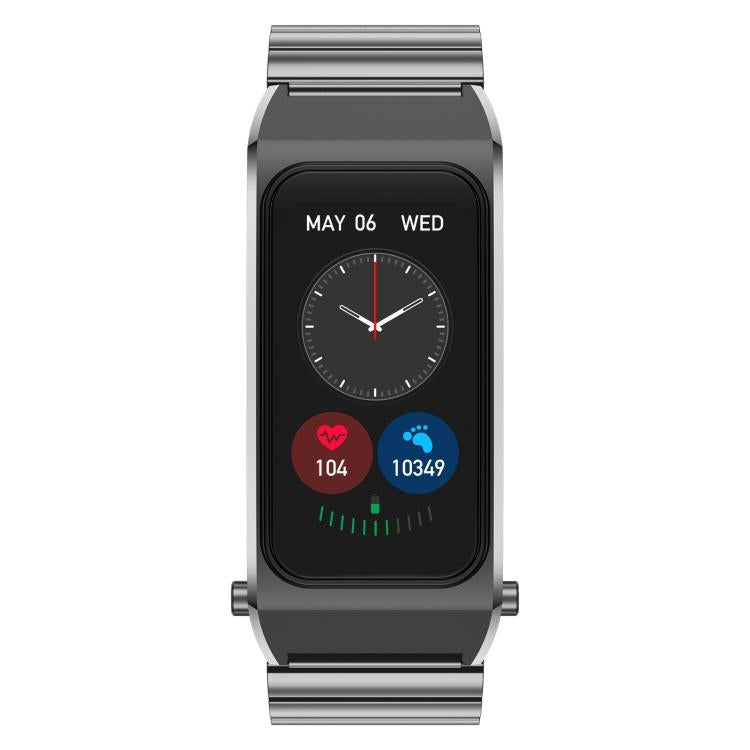 B7 Pro 1.5 inch 2 in 1 Bluetooth Earphone Silicone Strap Smart Watch, Support Heart Rate / Sleep Monitoring(Black)