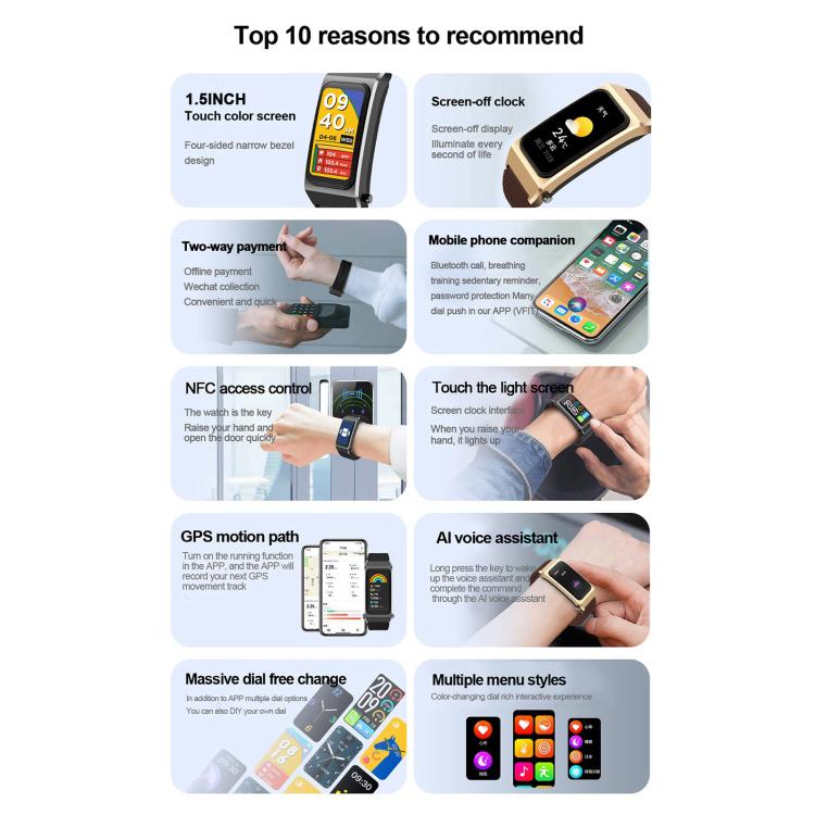 B7 Pro 1.5 inch 2 in 1 Bluetooth Earphone Silicone Strap Smart Watch, Support Heart Rate / Sleep Monitoring(Black)