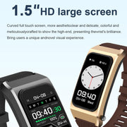 B7 Pro 1.5 inch 2 in 1 Bluetooth Earphone Silicone Strap Smart Watch, Support Heart Rate / Sleep Monitoring(Black)