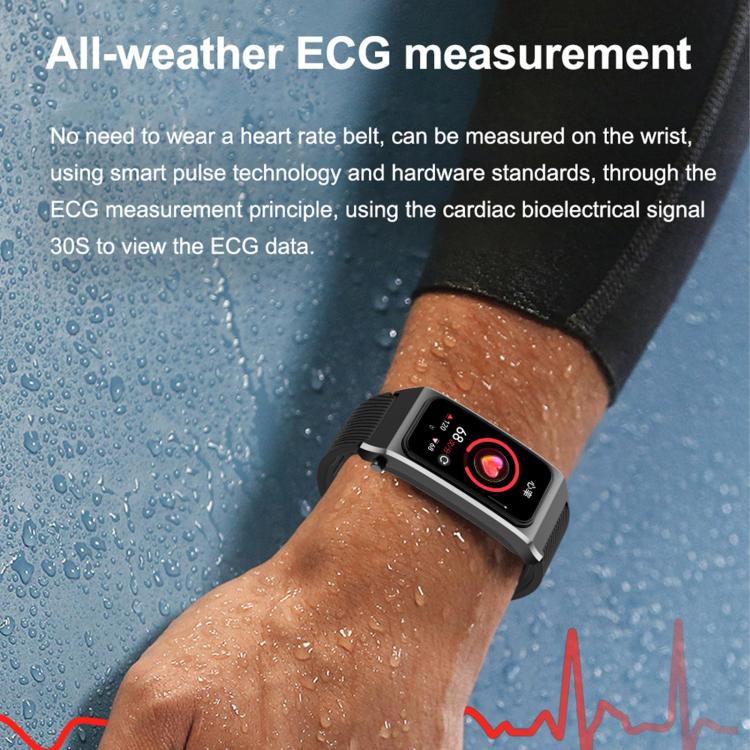 B7 Pro 1.5 inch 2 in 1 Bluetooth Earphone Silicone Strap Smart Watch, Support Heart Rate / Sleep Monitoring(Black)