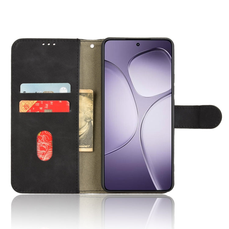 For Redmi K70 Ultra Skin Feel Magnetic Flip Leather Phone Case(Black)