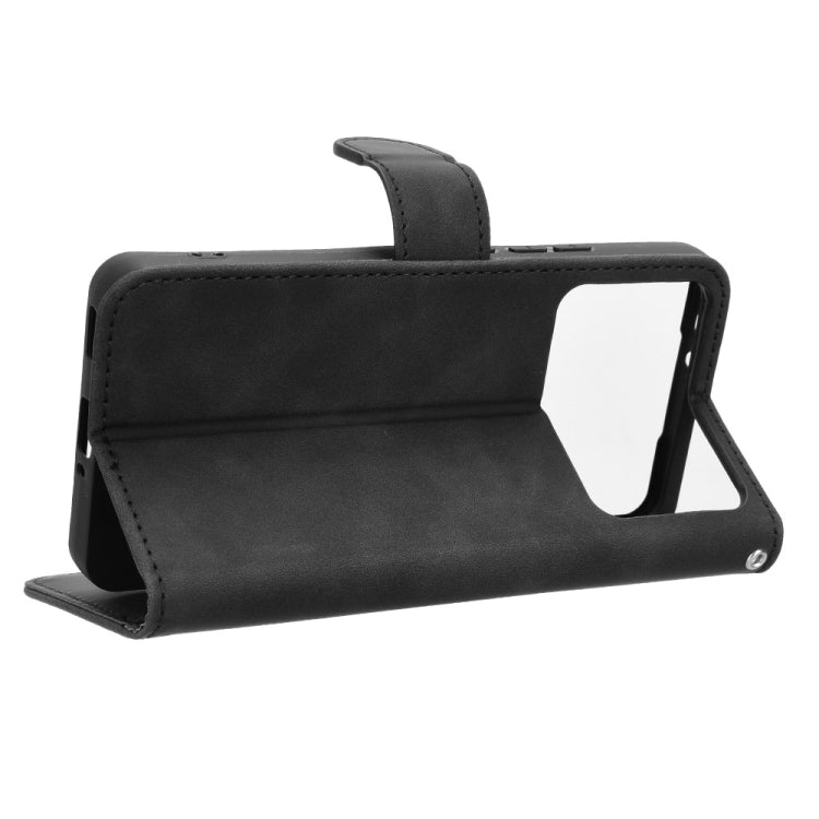 For Redmi K70 Ultra Skin Feel Magnetic Flip Leather Phone Case(Black)