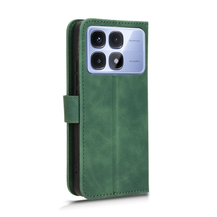 For Redmi K70 Ultra Skin Feel Magnetic Flip Leather Phone Case(Green)