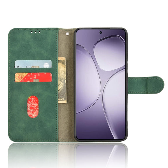 For Redmi K70 Ultra Skin Feel Magnetic Flip Leather Phone Case(Green)