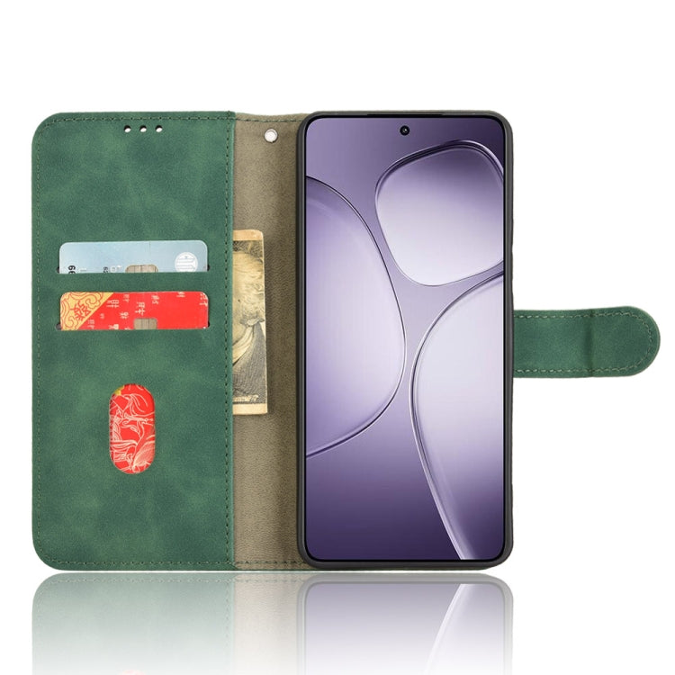 For Redmi K70 Ultra Skin Feel Magnetic Flip Leather Phone Case(Green)