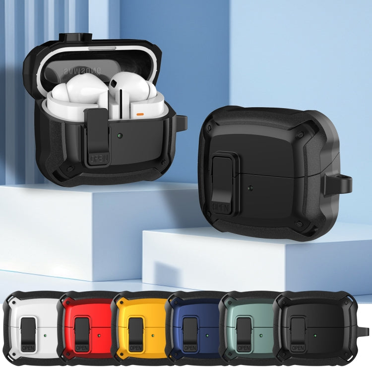 For Samsung Galaxy Buds 3 / 3 Pro Bumblebee Earphone Protective Case with Switch & Hook(Black White)