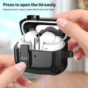 For Samsung Galaxy Buds 3 / 3 Pro Bumblebee Earphone Protective Case with Switch & Hook(Black White)