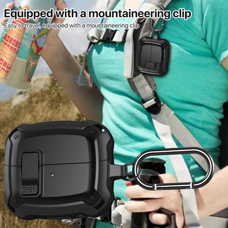 For Samsung Galaxy Buds 3 / 3 Pro Bumblebee Earphone Protective Case with Switch & Hook(Black White)