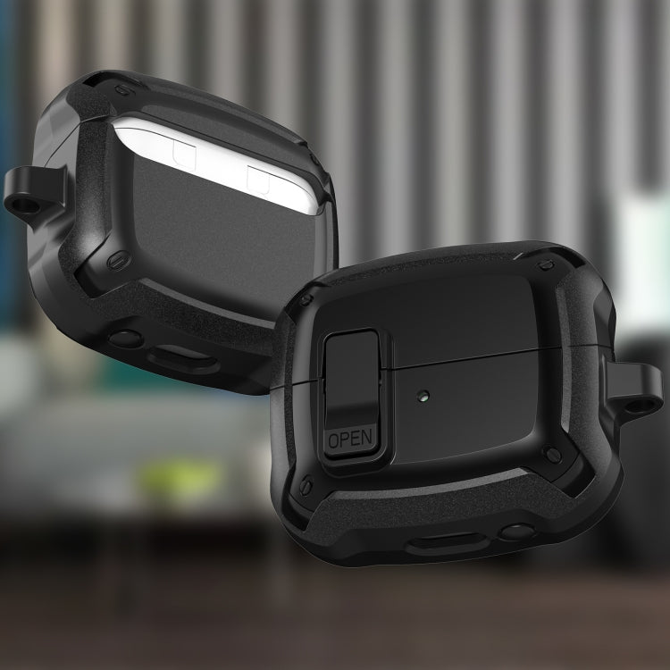 For Samsung Galaxy Buds 3 / 3 Pro Bumblebee Earphone Protective Case with Switch & Hook(Black White)