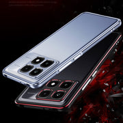 For Xiaomi Redmi K70 Ultra Aurora Series Lens Protector + Metal Frame Phone Case(Blue Silver)