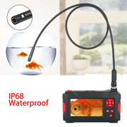 P30 8mm 1080P IP68 Water-resistant 4.3 inch Screen Dual Camera Digital Endoscope, Length:5m Snake Tube(Black)