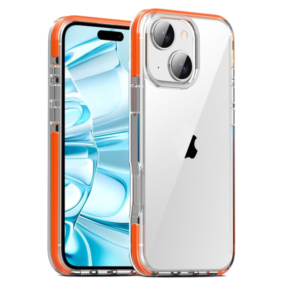 For iPhone 16 TPE Airbag TPU+ PC Full Coverage Phone Case(Orange)
