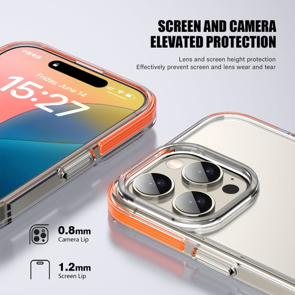 For iPhone 16 Pro Max TPE Airbag TPU+ PC Full Coverage Phone Case(Purple)