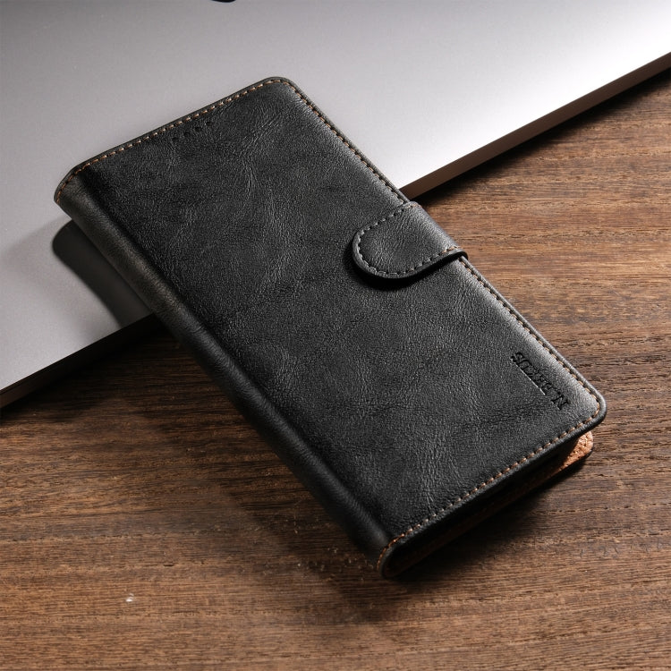 For iPhone 16 Pro Max N.BEKUS CSJ-P1 Solid Color Leather Phone Case(Black)
