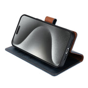 For iPhone 16 Pro Max N.BEKUS CSJ-P1 Solid Color Leather Phone Case(Blue)
