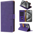 For iPhone 16 Pro Max N.BEKUS CSJ-P1 Solid Color Leather Phone Case(Purple) - iPhone 16 Pro Max Cases by N.BEKUS | Online Shopping South Africa | PMC TechLife | Buy Now Pay Later Mobicred