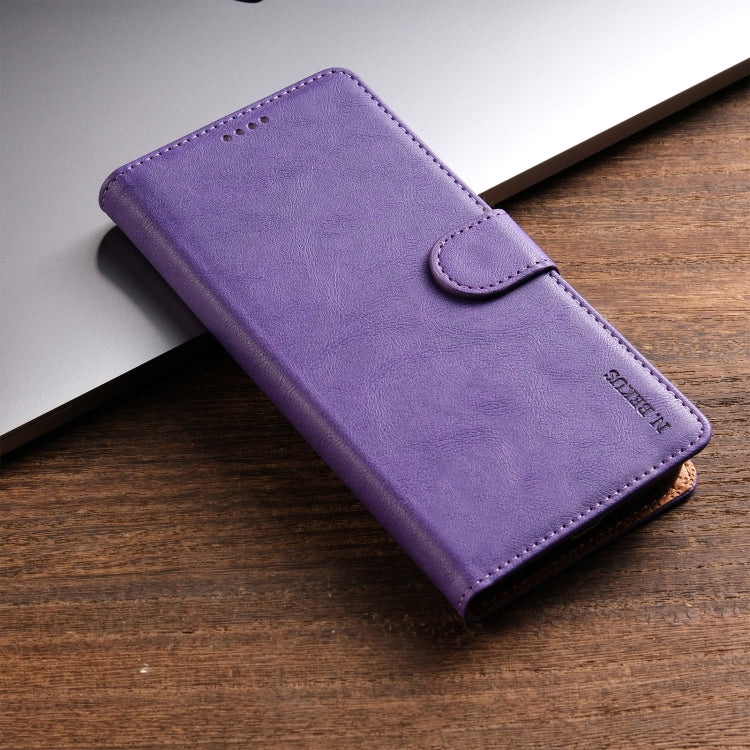 For iPhone 16 Pro Max N.BEKUS CSJ-P1 Solid Color Leather Phone Case(Purple)