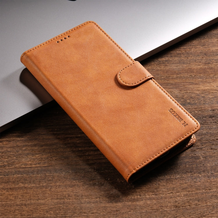 For iPhone 16 Pro N.BEKUS CSJ-P1 Solid Color Leather Phone Case(Brown)