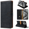 For iPhone 16 Pro N.BEKUS CSJ-P1 Solid Color Leather Phone Case(Black) - iPhone 16 Pro Cases by N.BEKUS | Online Shopping South Africa | PMC TechLife | Buy Now Pay Later Mobicred