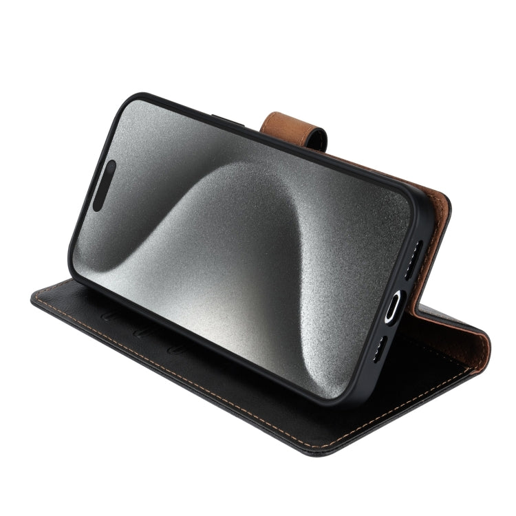 For iPhone 16 Pro N.BEKUS CSJ-P1 Solid Color Leather Phone Case(Black)