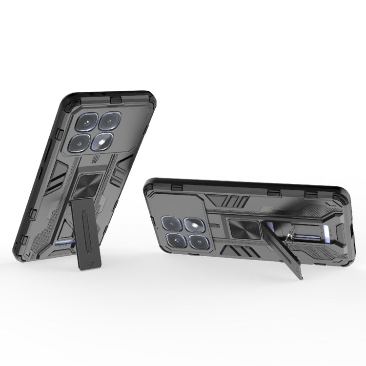 For Redmi K70 Ultra 5G Global Supersonic PC + TPU Holder Phone Case(Black)