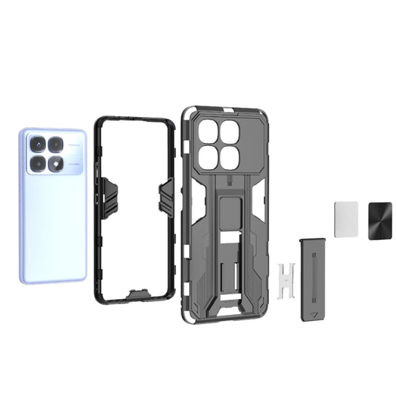For Redmi K70 Ultra 5G Global Supersonic PC + TPU Holder Phone Case(Black)