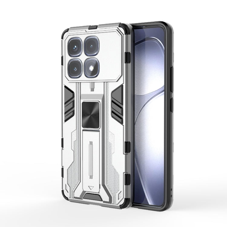 For Redmi K70 Ultra 5G Global Supersonic PC + TPU Holder Phone Case(White)
