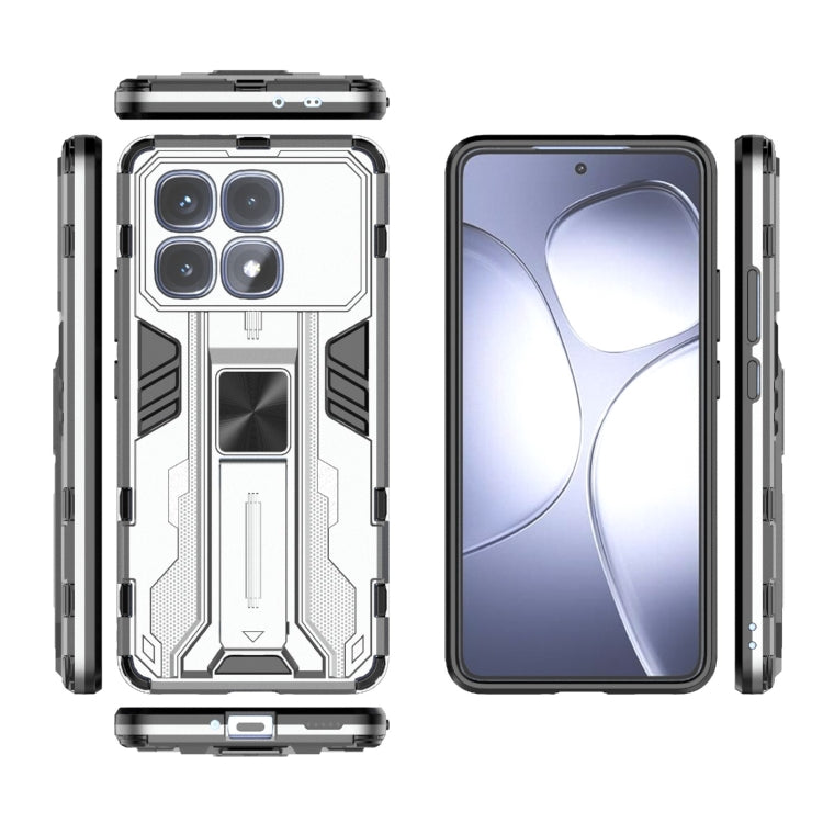 For Redmi K70 Ultra 5G Global Supersonic PC + TPU Holder Phone Case(White)