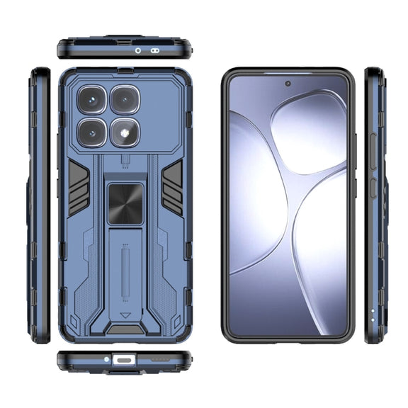 For Redmi K70 Ultra 5G Global Supersonic PC + TPU Holder Phone Case(Blue)