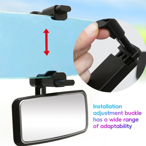 3R-2361 Car Auxiliary Rearview Side Mirror Wide Angle Interior Mirror(Black)