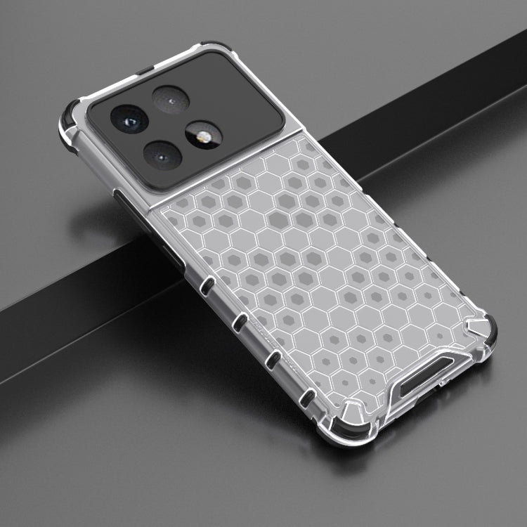 For Redmi K70 Ultra 5G Global Honeycomb Shockproof Phone Case(White)