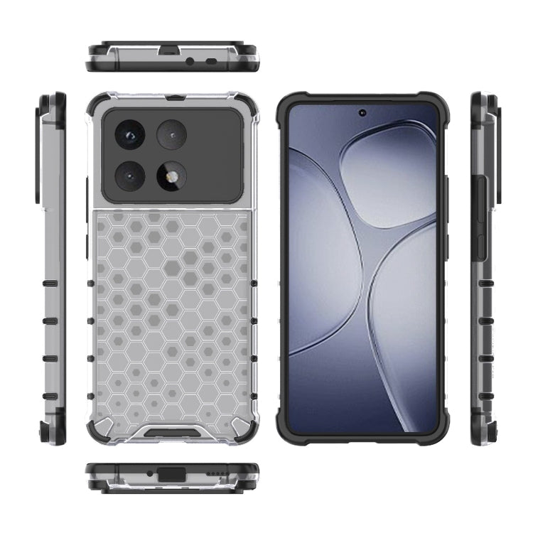 For Redmi K70 Ultra 5G Global Honeycomb Shockproof Phone Case(White)