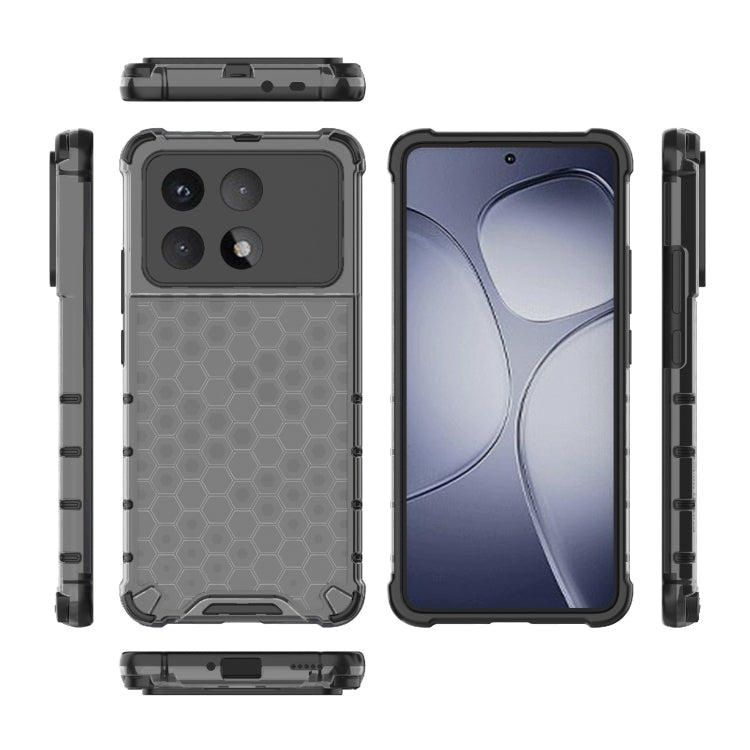 For Redmi K70 Ultra 5G Global Honeycomb Shockproof Phone Case(Black)