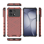 For Redmi K70 Ultra 5G Global Honeycomb Shockproof Phone Case(Red)