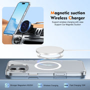 For iPhone 16 Plus Ice Feel HD Transparent MagSafe PC Full Coverage Phone Case(White)
