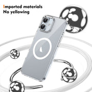 For iPhone 16 Plus Ice Feel HD Transparent MagSafe PC Full Coverage Phone Case(White)