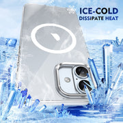 For iPhone 16 Plus Ice Feel HD Transparent MagSafe PC Full Coverage Phone Case(White)