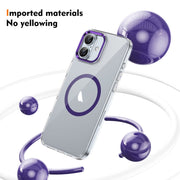 For iPhone 16 Plus Ice Feel HD Transparent MagSafe PC Full Coverage Phone Case(Purple)